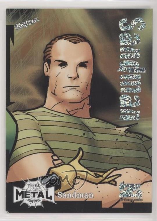 2022 Upper Deck Marvel Metal Universe Spider-Man Z-Force Rave /100 Sandman 09q5