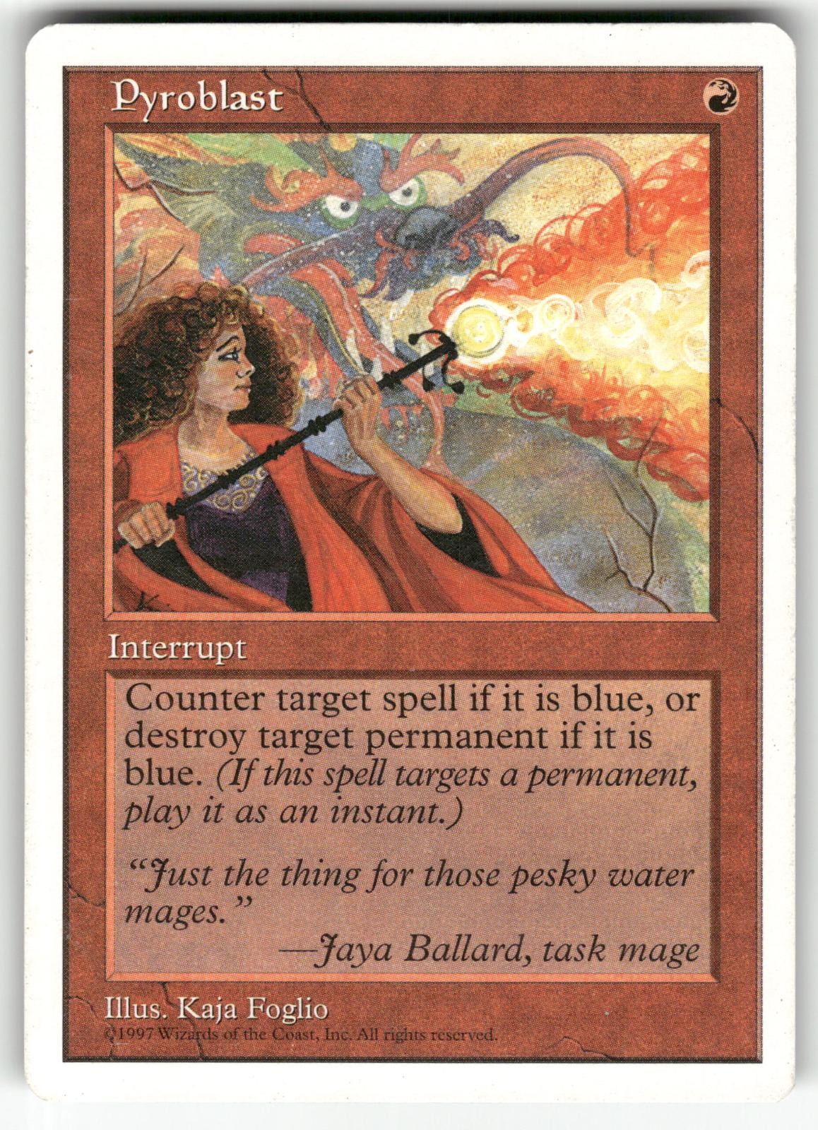 Pyroblast Fifth Edition Magic: The Gathering Moderately Played