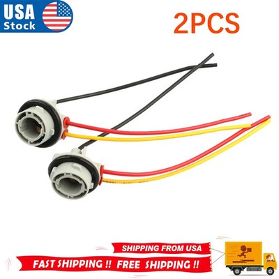 1157 2357 LED Stop Brake Turn Light Bulb Socket Harness Wire Pig Tail Plug