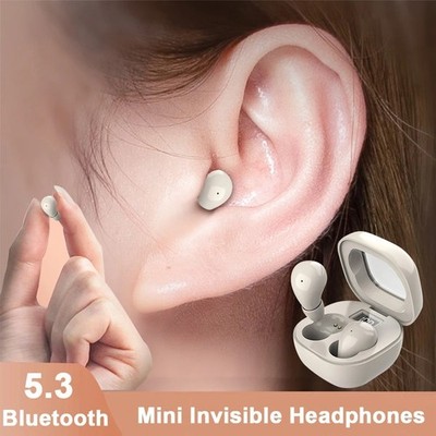 Mini TWS Bluetooth 5.3 Earbuds Invisible HiFi Stereo Noise Cancelling