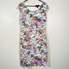 Cynthia Rowley Sheath Dress Women’s Size 8 Floral Laser Cut Wedding Zip Lined