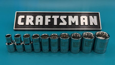 Craftsman Tools 10pc 14 Sae 12pt Socket Set 316-916 Dual Etched