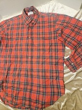 Vtg Hickey's Flannel M Plaid Wool Cotton Long Sleeve USA Made Buttons Workwear