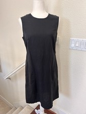 The Limited Sleeveless Little Black Dress (Size 6) linen cotton blend pockets