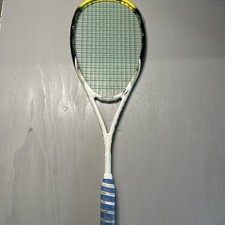 Harrow Vapor 140g 380mm Squash Racket White Blue Green Strung
