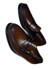 Vintage Deadstock Walker Brown Leather Unworn Penny Loafer Made In USA Size 12