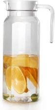 Acrylic Pitcher 37 oz, OEH Unbreakable Clear Plastic Octagonal, 