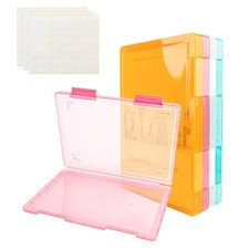4 PCS A4 File Box Paper Organizer Holder Plastic Document Storage Container