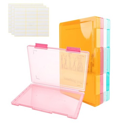 4 PCS A4 File Box Paper Organizer Holder Plastic Document Storage Container