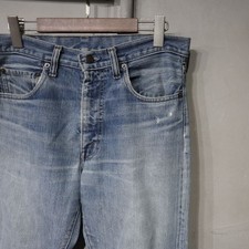 70s Levi s 505 late 66 Levi s indigo denim pants crash repair USA made vintage