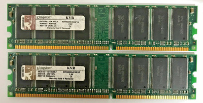 2GB (2x1GB) DDR1 Kingston  KVR400X64C3A/1G PC-3200 400MHz 99C5193/99U5193 #RX177