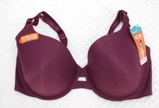 NEW WARNER'S no side effects BRA 1356 extra side coverage keyhole WINE 38C