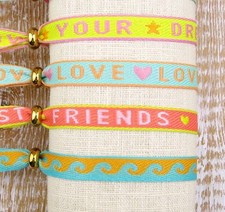 Armband Stoffarmband Textarmband Festival Neo...