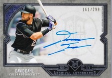 2017 Topps Museum Collection David Dahl Archival Autograph 299 /161