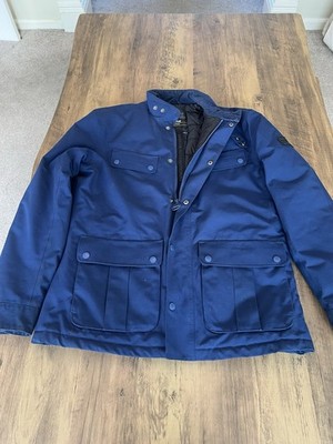 Herren Barbour International Duke Steppjacke wasserdicht. Blau, Größe M