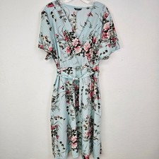 Shein Dress Floral Surplice Neck Fit Flare Belted Sz 4XL (20) Coquette Party