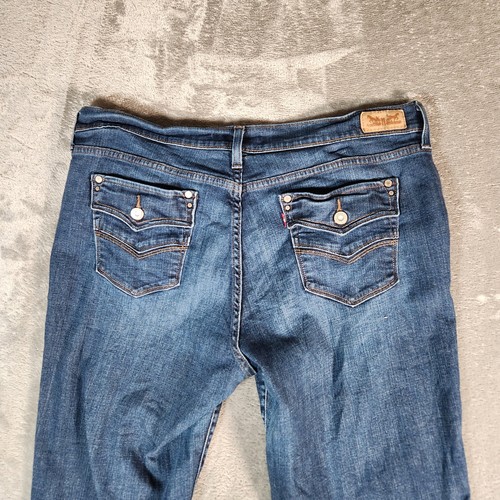 Levi's 505 Jeans Women's 36X31 (Tag 16M 33X32) Blue Stretch Straight Leg - Picture 14 of 17