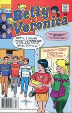 Betty and Veronica Canadian Price Variant #21 VG- 3.5 1989 Stock Image Low Grade