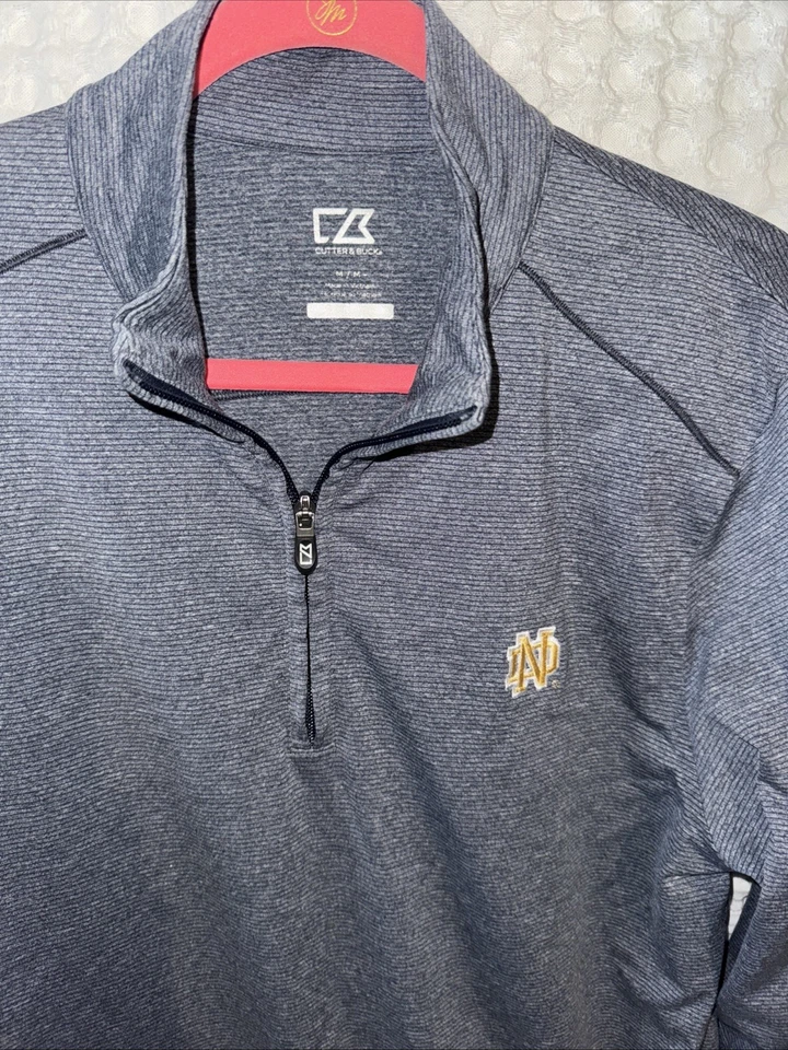Cutter & Buck Notre Dame Mens Quarter Zip Pullover Sweater, Size M - Image 2 of 4