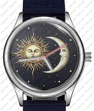 Sun And Moon 2 Trendy 38mm Face Wrist Watch
