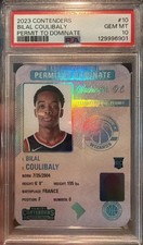 2023-24 Contenders Bilal Coulibaly #10 Permit to Dominate Case Hit Rookie PSA 10