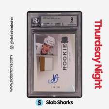 2009 UPPER DECK THE CUP #130 JAMIE BENN ROOKIE PATCH AUTO RC /249 BGS 9