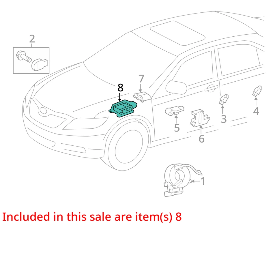 2011 2012 Toyota Corolla Airbag Airbag Módulo de Controle Não Fabricante de Equipamento Original - Imagem 4 de 4