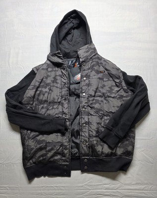 Amplify Mens Hoodie Size Medium Button Up NWT MSRP $80