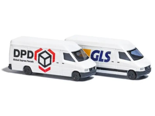 BUSCH 2x Mercedes-Benz Sprinter long DPD et GLS - N 1/160 - BUSCH 8308 | Zustand: Neuf