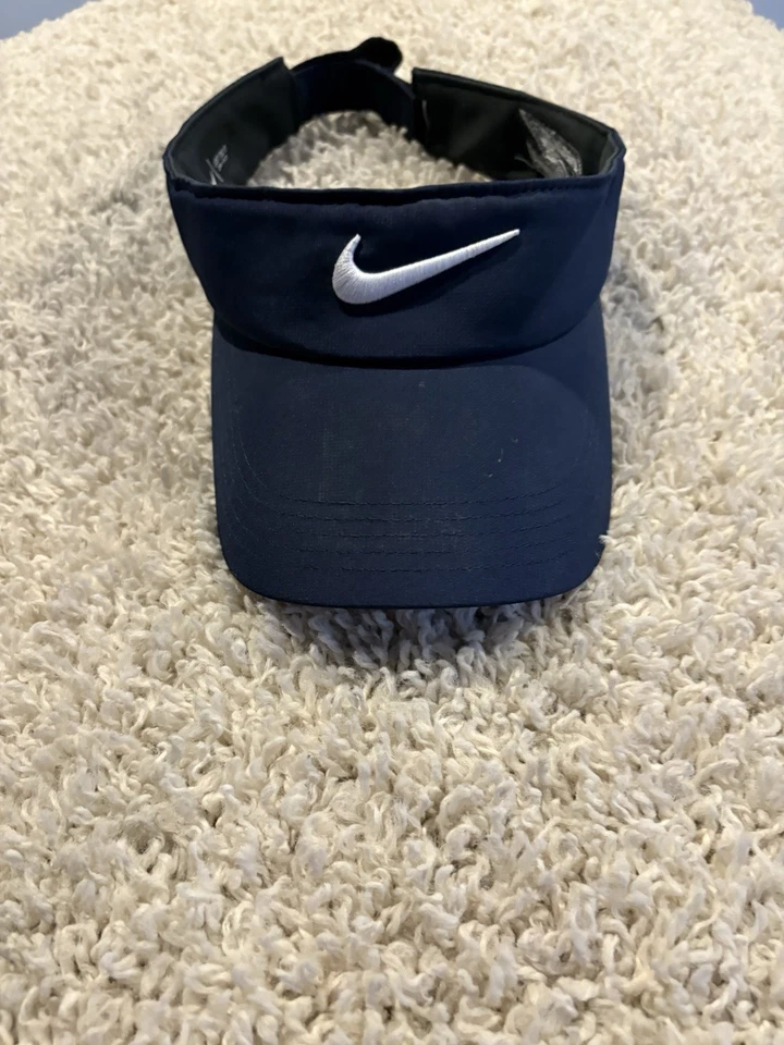 nike akron zips hat cap visor adult one size blue adjustable casual mens a23**** - Image 2 of 4