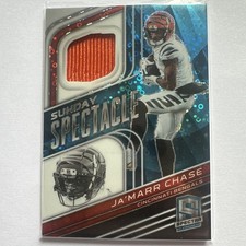 2022 Panini Spectra - Sunday Spectacle Ja'Marr Chase Neon Blue Prizm Relic /60