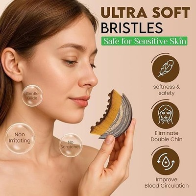 Portable Lymphatic Face Contour Brush & Massager for Jawline