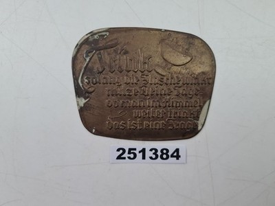 Schild Metall ''Trink solang die Flasche winkt ...'' Kneipe Deko Vintage #251384