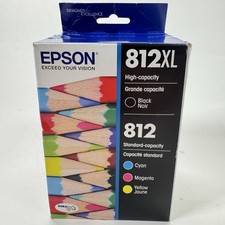 Epson T812XL-BCS High Capacity BK C M Y Expired 4-2024 Sealed