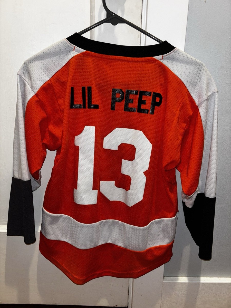 Philadelphia Flyers Lil Peep #13 Jersey S/M Orange Adidas Ice