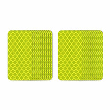 Reflective Safety Stickers Fluorescent Green 3M DG3 3.15x1.18 Inches 20 Pack for