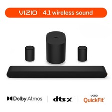 VIZIO 4.1 Soundbar System with Dolby Atmos, Wireless Surround Speakers, Compact