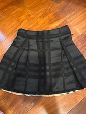 Burberry girls black Nova Check pleated skirt 3Y