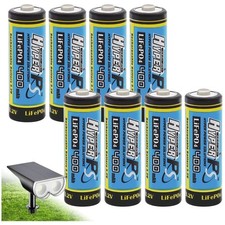 Versatile 8-Pack of 3.2V 400mAh LiFePo4 Batteries for Essential Everyday Devices