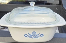 VINTAGE RARE 60s Corning Ware Cornflower Blue 5 Qt. Dutch Oven P-34-B w/Lid