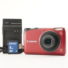 Canon PowerShot A2200 rossa con scheda SDHC da 4 GB fotocamera digitale dal Giappone #7313