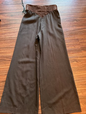 Vintage TOWN SPORT 1970s Flare Pants Brown High Waist Wide Leg Pants sz 12