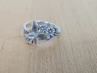 Very Rare Vintage Retired James Avery Floral Butterfly Ring Silver 925 Size 6