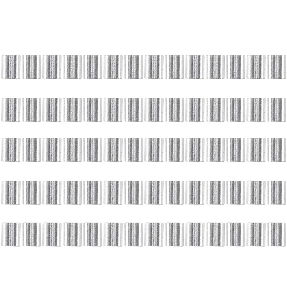 120x Aluminum Crimping Loop Sleeve for 2mm Diameter Wire Rope and Cable A9I2