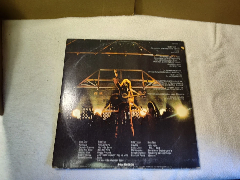 Neil Diamond Hot August Night double vinyl LP , Tested ✓ - Imagem 4 de 4