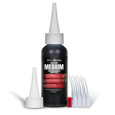 Black Medium CA Glue 150 CPS - Super Glue for Woodworking, Carpentry, Hobby 2oz