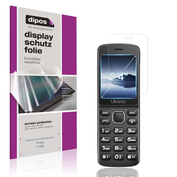 4X Schutzfolie Klar FüR Tosaju T1208 Displayschutzfolie Folie Display Schutz-image