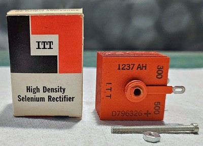 ITT Selenium Rectifier 1237AH, RMS Input 130V, DC Output 300-500MA - NOS