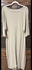 Free People Beach Dress Long With 3/4 Sleeves Made With Hemp