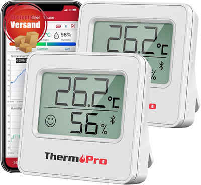 Thermopro Temppro 80M Bluetooth Hygrometer Innen 2Er-Set Raumthermometer   